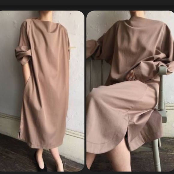 BLACK CRANE • folded neck dress - Picture 4 of 16